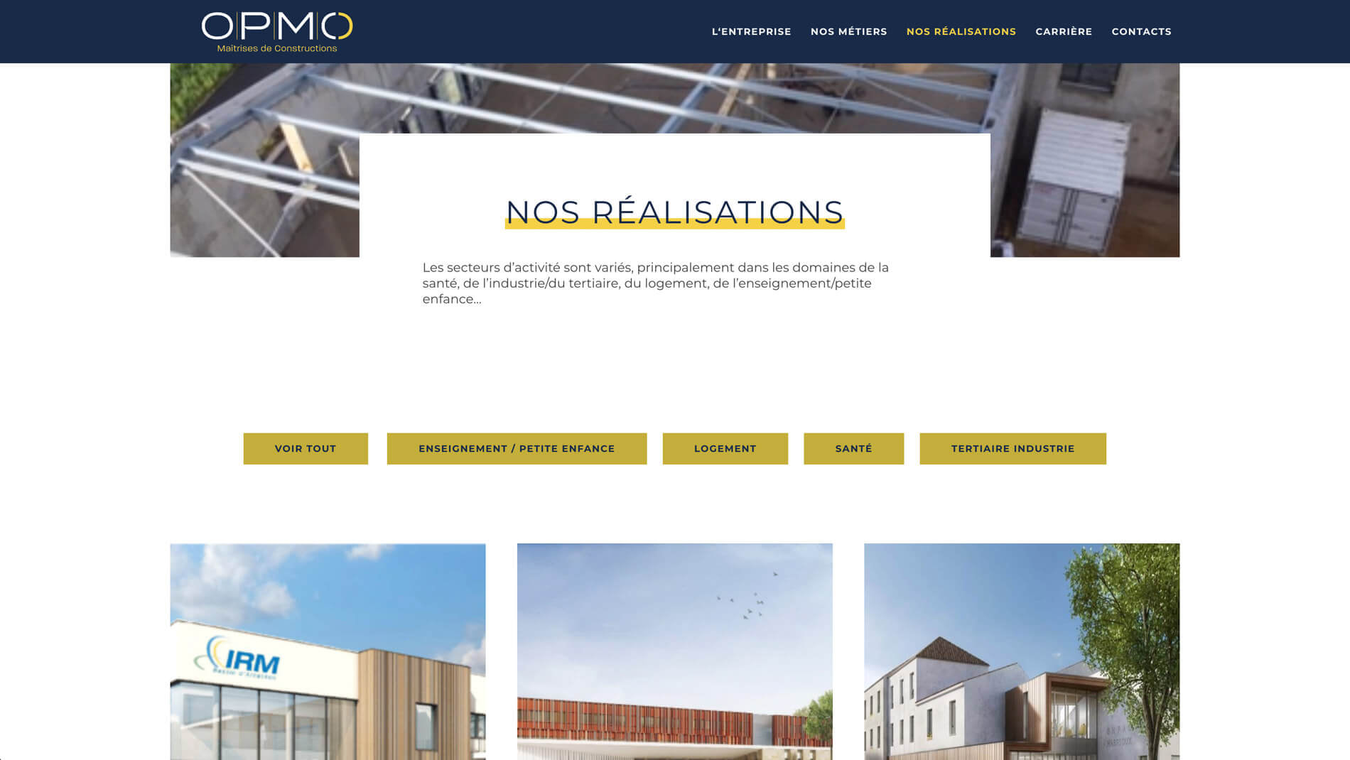Aperçu du site opmo.fr en version ordinateur